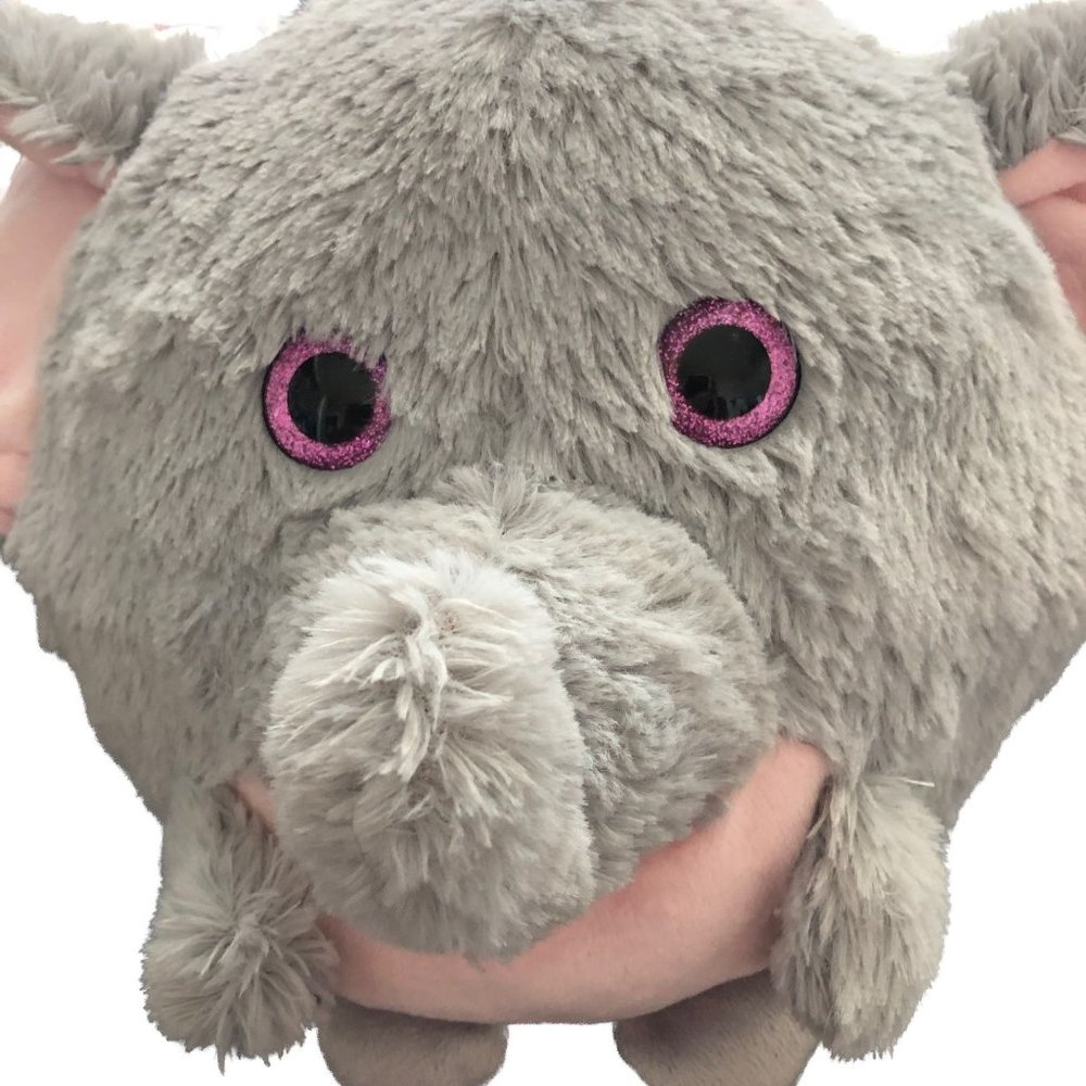 Best Made Toys Stuffed Elephant FatHead Grey Pink Plush 8"